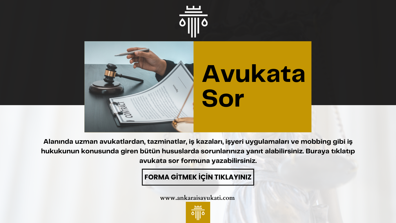 AVUKATA-SOR-1 İŞE DEVAMSIZLIK NEDENİYLE İŞTEN ÇIKARMA